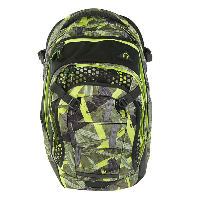 Рюкзак молодежный эргономичная спинка Ergobag 43*30*22 Satch Match Jungle Lazer, зелёный