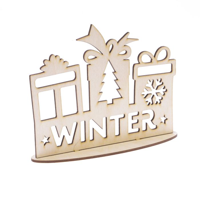 Деревянная заготовка на подставке Winter, 20 × 30 см