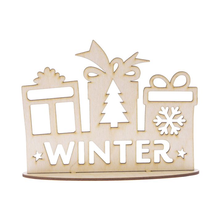 Деревянная заготовка на подставке Winter, 20 × 30 см
