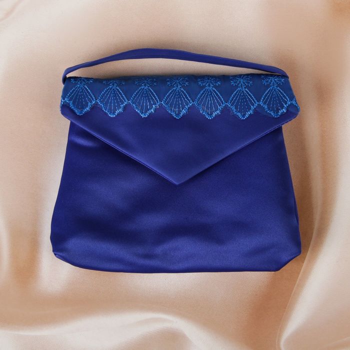 Свадебная сумочка-клатч, цвет синий