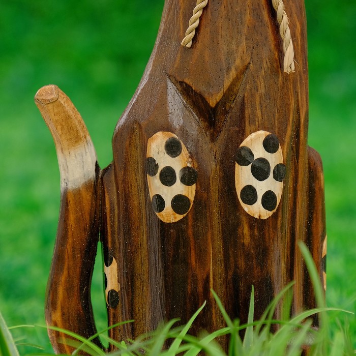 Сувенир дерево "Кошка с бантом, ушки в горошек" 30х10х3 см - фото 797843816