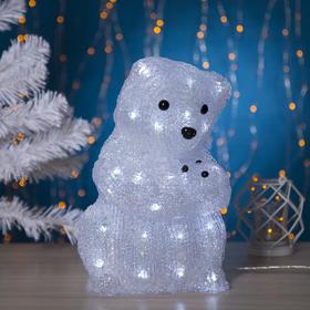 Светодиодная фигура «Медведица» 22 × 30 × 22 см, акрил, 40 LED, 220 В, свечение белое