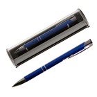 Ручка шариковая подарочная в пластиковом футляре автоматическая NEW Стиль синяя - фото 423404