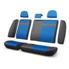 Авточехлы универcальные AUTOPROFI Трансформеры, TRS-002G BK/BL, экокожа, набор из 11 предметов, задний ряд, цвет чёрный/синий 2044280 - фото 59927