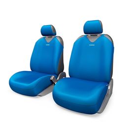 Чехол-майка AUTOPROFI R-1 SPORT PLUS R-402Pf BL, передний ряд, закрытое сиденье, полиэстер, 4 предмета, цвет синий 2262375