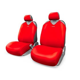 Чехол-майка AUTOPROFI R-1 SPORT PLUS R-402Pf RD, передний ряд, закрытое сиденье, полиэстер, 4 предмета, цвет красный 2262376