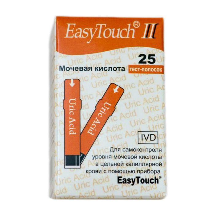 Тест-полоски на мочевую кислоту EasyTouch (25 шт)