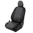 Авточехлы для Kia Sportage 40/60, 2015-, черно-серый, экокожа, набор 2710609 - фото 60077