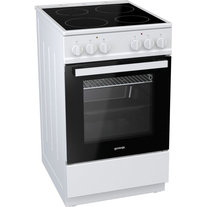 Плита электрическая Gorenje EC 5121 WG-B, 4 конф., 68 л, стеклокерамика, белая