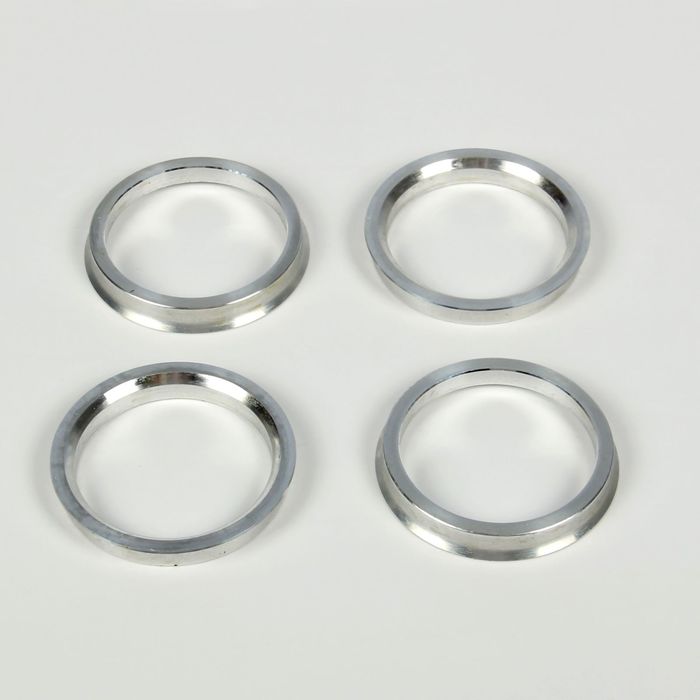 Алюминиевое центровочное кольцо, диаметр наружний 67,1 мм, внутренний 57,1 мм, набор 4 шт.