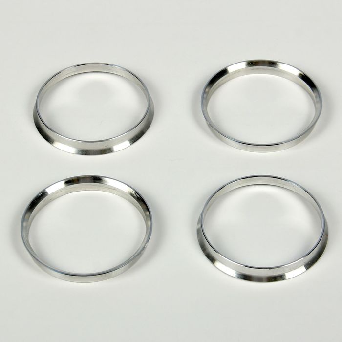 Алюминиевое центровочное кольцо, диаметр наружний 67,1 мм, внутренний 64,1 мм, набор 4 шт.