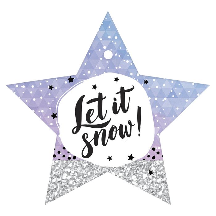 Шильдик декоративный на подарок Let it snow, 10 × 9,5 см