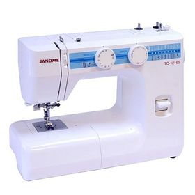 Швейная машина Janome TC-1216S, 85 Вт, 16 операций, автомат, бело-голубая