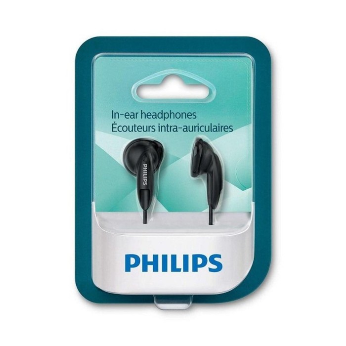 Наушники Philips SHE1350/00, вставные, 12-22000 Гц, 3.5, 106 дБ, провод 1 м, черные