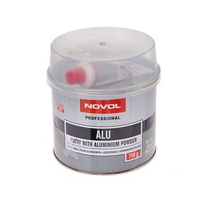 Шпатлёвка алюминиевая Novol ALU 750 г + отвердитель 1162