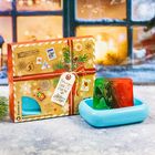 Подарочный набор "Найди свое счастье в Новом году!", косметическое мыло + мыльница