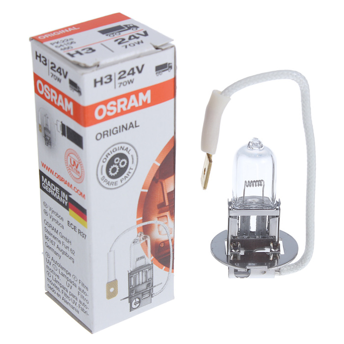 Лампа автомобильная Osram, H3, 24 В, 70 Вт, PK22s