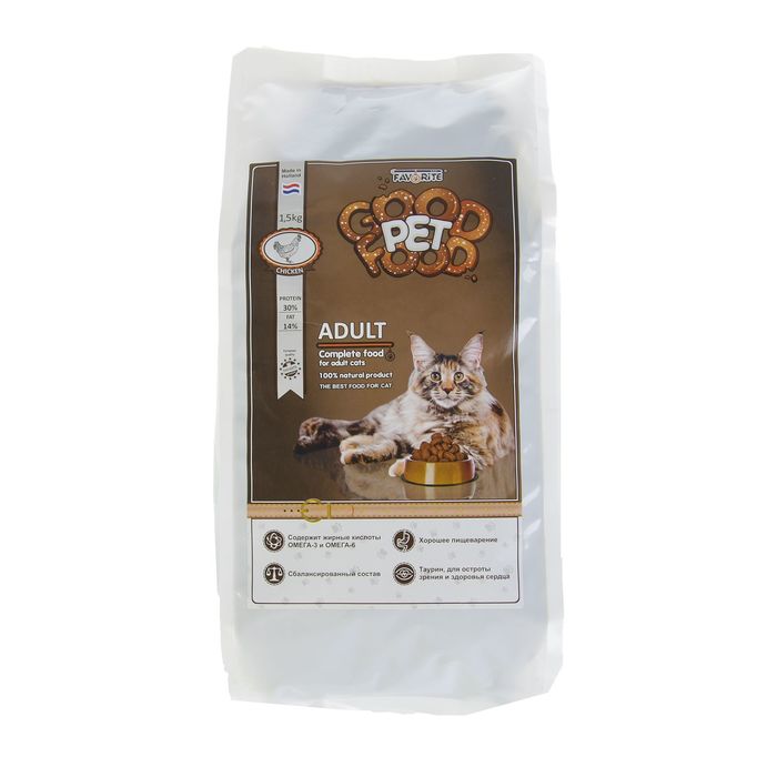 Сухой корм Good Pet Food Adult cat для взрослых кошек, 1,5 кг