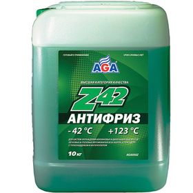 Антифриз AGA зеленый -42С/+123С готовый 10л 2585233