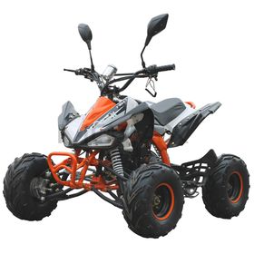 Квадроцикл бензиновый MOTAX ATV T-Rex Super LUX 125 cc, бело-оранжевый