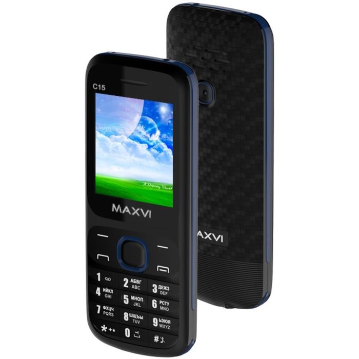 Сотовый телефон Maxvi C15 Black Blue