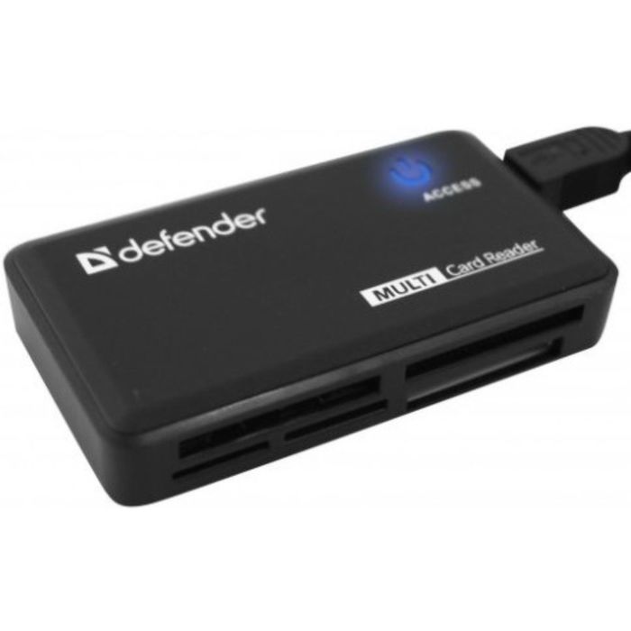 Картридер USB2.0 Reader Defender Optimus 5 слотов/microSDHC/SDHC/CF/M2/MS PRO Duo