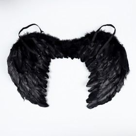 Крылья ангела, на резинке, цвет чёрный