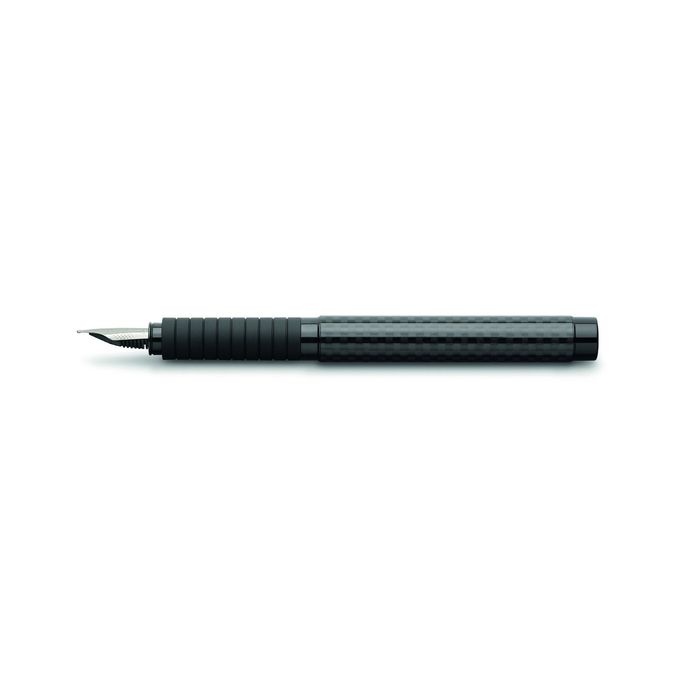 Ручка перьевая подарочная Faber-Castell Basic Black, F, карбон, подар/кор 148821