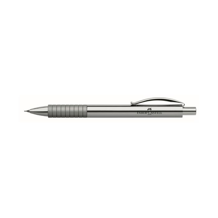 Карандаш механический подарочный 0.7 мм Faber-Castell Basic Metal, полированный хром металлический +ластик, в подаочной коробке