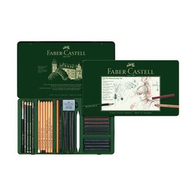 Карандаши художественные набор Faber-Castell PITT 33 штуки в металлической коробке