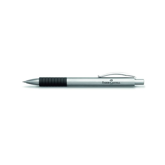 Карандаш механический подарочный 0.7 мм Faber-Castell Basic Metal, матовый хром металлический +ластик, в подаочной коробке