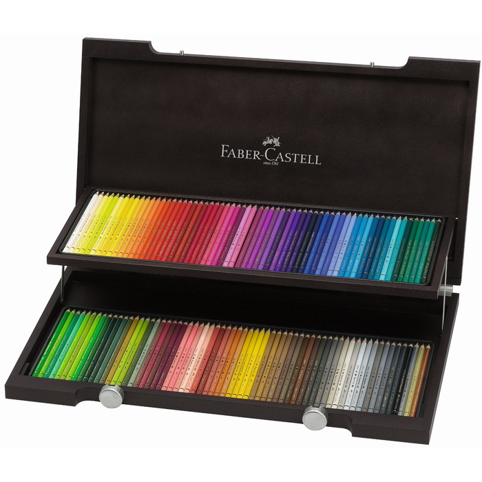 Карандаши художественные цветные Faber-Castell Polychromos® 120цв, деревян/пенал 110013