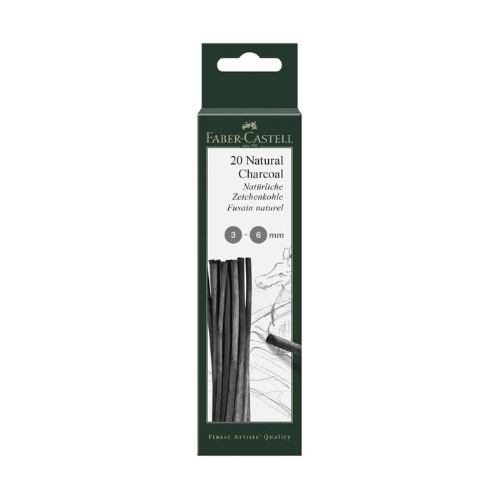 Уголь натуральный набор Faber-Castel PITT® Monochrome Charcoal 12шт 3-6мм, блист 129198