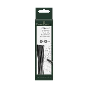 Уголь натуральный набор Faber-Castel PITT® Monochrome Charcoal, 12 штук, 5-8 мм