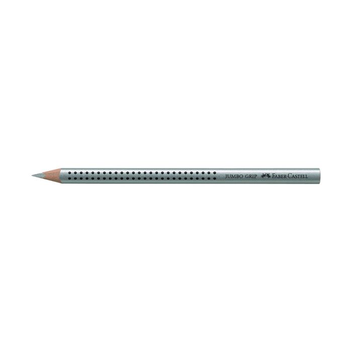 Карандаш цветной Faber-Castell Jumbo GRIP В трехгран.кор., серебряный 110982