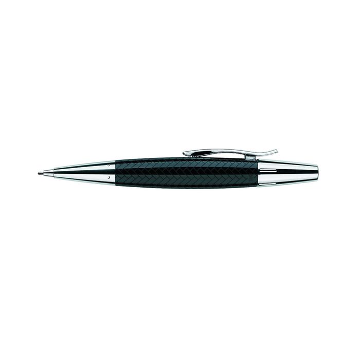 Карандаш механический 1.4 мм Faber-Castell E-Motion Edelharz Parkett, поворотный механизм, чёрная смола + ластик в подарочной коробке