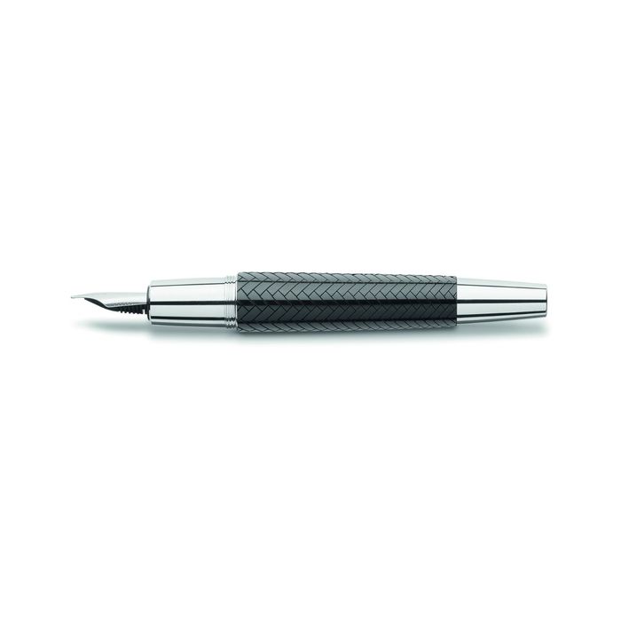 Ручка перьевая подарочная Faber-Castell E-Motion Edelharz Parkett, M, черн.смола,под/к