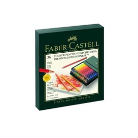 Карандаши художественные набор Faber-Castell Polychromos® 36 цветов, в коробке из искусственной кожи