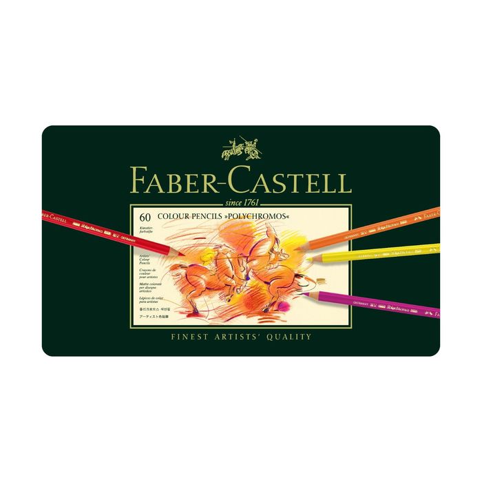 Карандаши художественные набор Faber-Castell Polychromos® 60цв, мет короб  110060