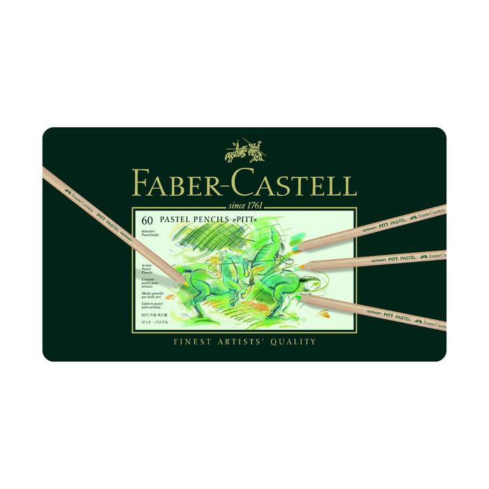 Пастель сухая худ в карандаше набор Soft Faber-Castell PITT® 60цв металлич.кор. 112160