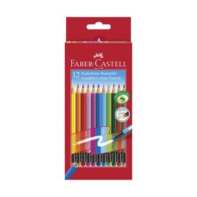 Карандаши 12 цветов Faber-Castell шестигранный с ластиком