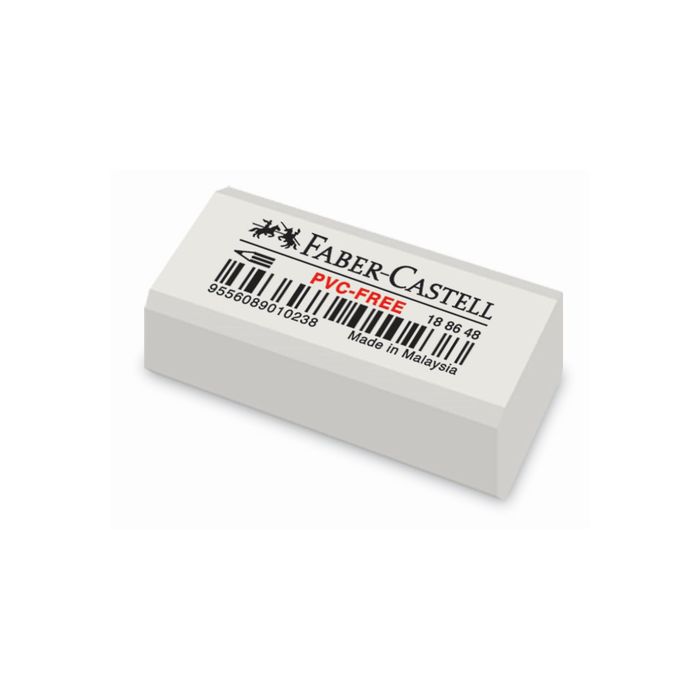 Ластик Faber-Castell "PVC-free" 7086, 31 х 16 х 11, белый (11 шт)