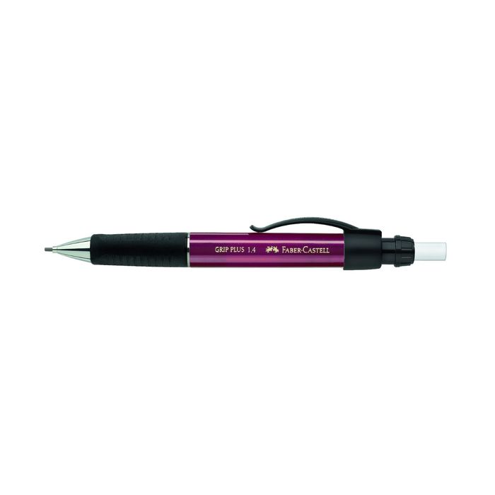 Карандаш механический 0.7 мм Faber-Castell GRIP Plus 1314 с ластиком, красный, к/к 131431