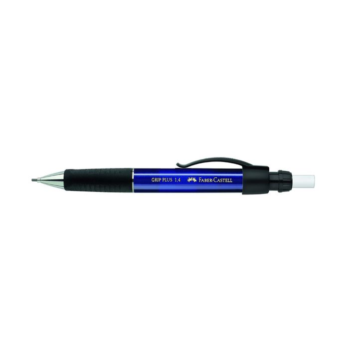 Карандаш механический 0.7 мм Faber-Castell GRIP Plus 1314 с ластиком, синий, к/к 131432