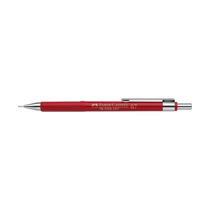 Карандаш механический профессиональный 0.5 мм Faber-Castell TK®-FINE 2317 с ластиком красный