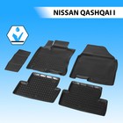 Коврики салона Rival для Nissan Qashqai I 5-дв. 2007-2014, полиуретан, с крепежом, с перемычкой, 5 шт., 14105003 2607358 - фото 60597
