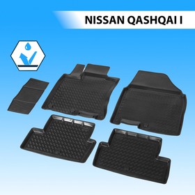 Коврики салона Rival для Nissan Qashqai I 5-дв. 2007-2014, полиуретан, с крепежом, с перемычкой, 5 шт., 14105003 2607358