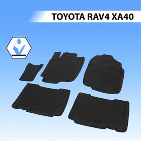 Коврики салона Rival для Toyota Rav4 CA40 2012-2019, полиуретан, с крепежом, с перемычкой, 5 шт., 15706001 2607404