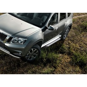 Порог-площадка "Bmw-Style" RIVAL, Renault Duster 2011-н.в., с крепежом, D173AL.4701.3