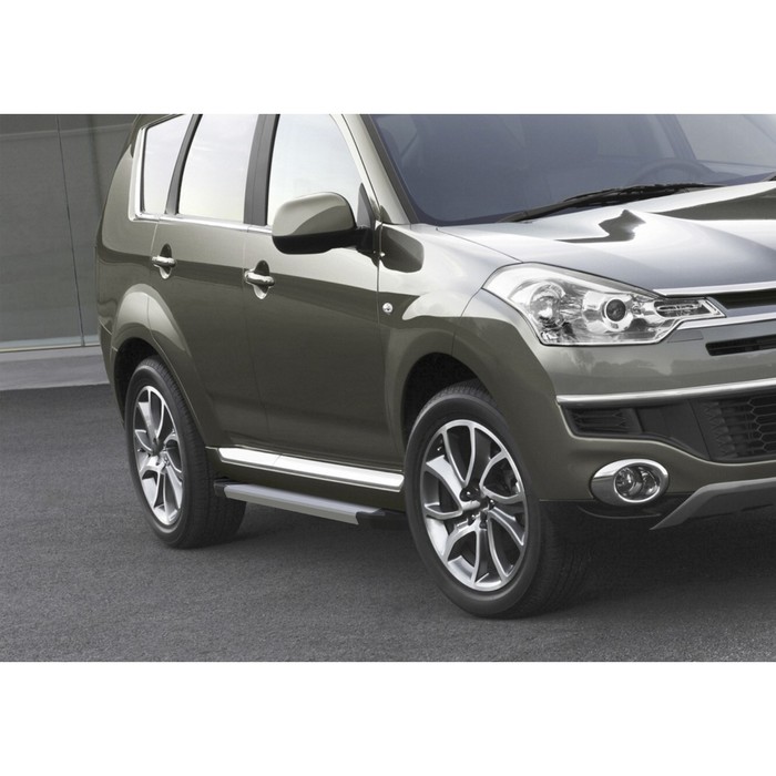 Пороги Silver Citroёn C4 AirCross 2012-, Al профиль 173 см, 2 шт. F173AL.4005.1